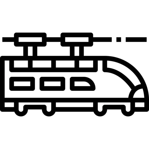 Metro Transporte Icono Público — Vector de stock