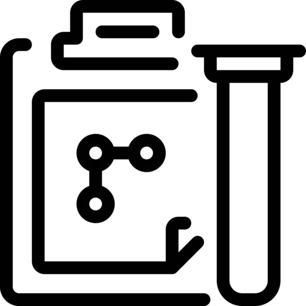 Chemistry Document Education Icon Outline Style — Stock Vector