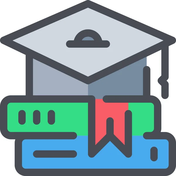 Education Knowledge Learning Icon Filled Outline Style — Stock Vector