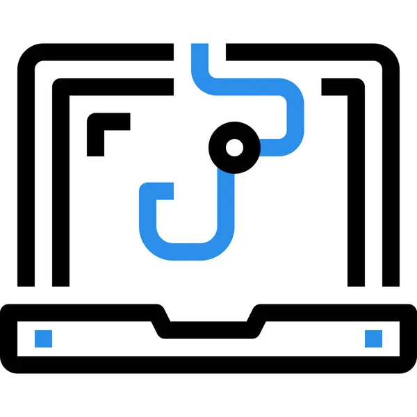 Code Codage Icône Développement Dans Style Contour — Image vectorielle