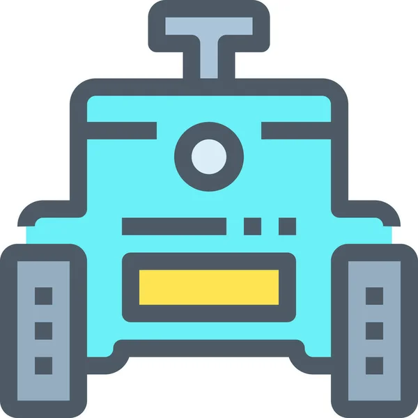 Ikona Robota Inżynierii Inteligencji Stylu Wypełnione Zarys — Wektor stockowy