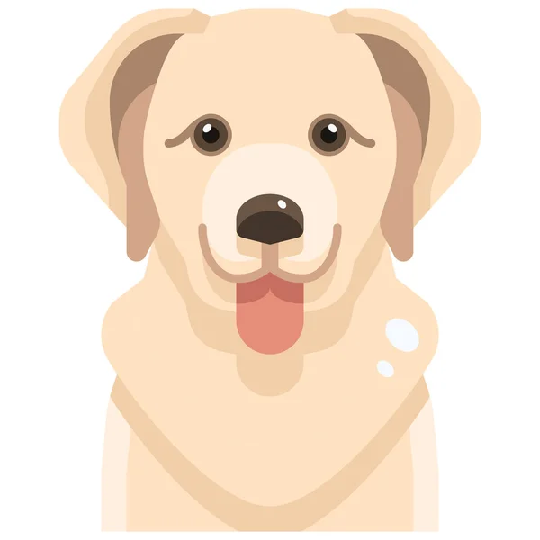 Ícone Cão Canino Avatar Estilo Plano —  Vetores de Stock