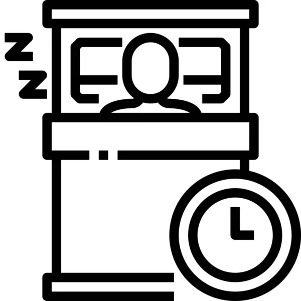 Sueño Reloj Noche Icono — Vector de stock