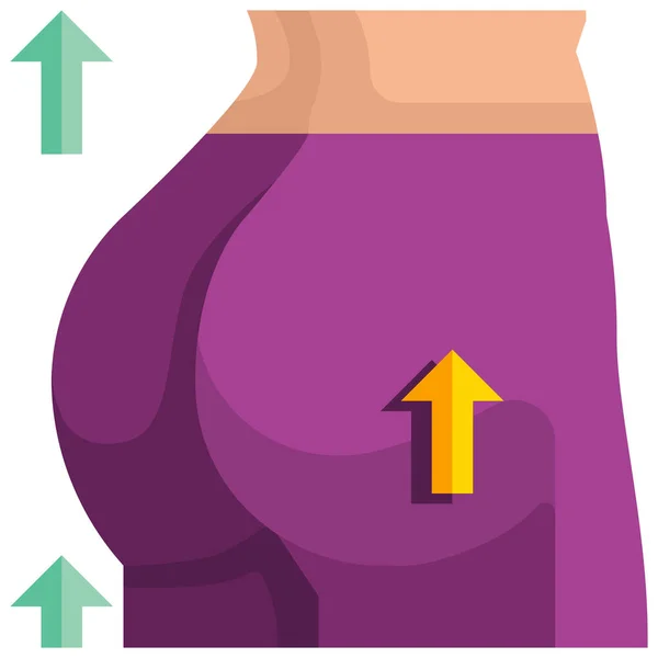 Ass Body Bottom Icon — Stok Vektör