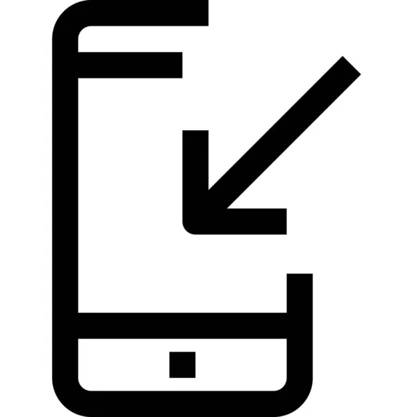 Icono Comunicación Comercial Flecha Estilo Esquema — Vector de stock