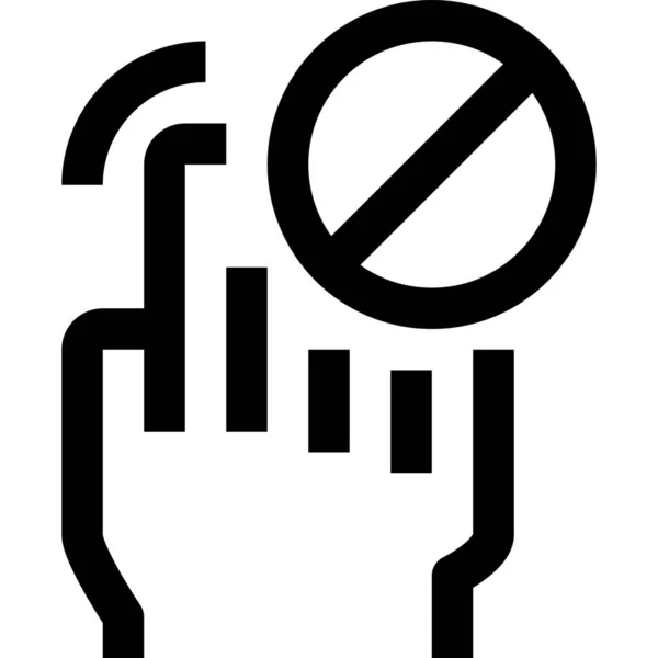 App Pfeilfinger Symbol Outline Stil — Stockvektor