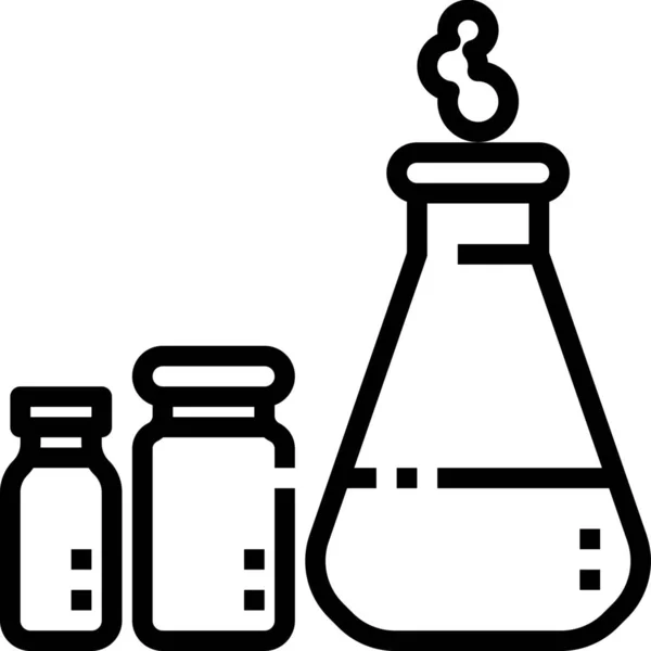 Ícone Educação Química Química Categoria Ciência Pesquisa —  Vetores de Stock