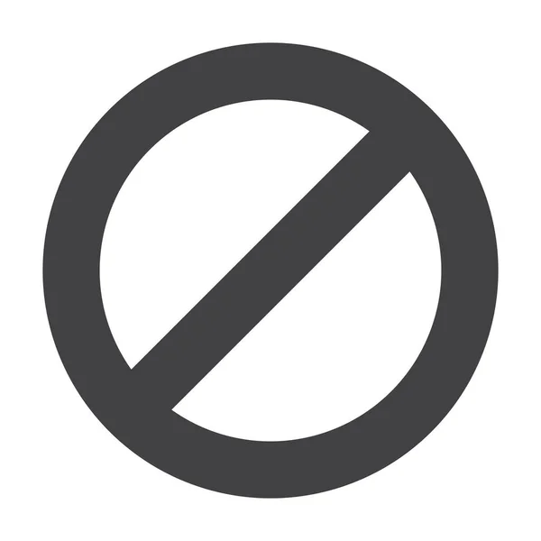 Заборонити Коло Заборонений Значок Суцільному Стилі — стоковий вектор