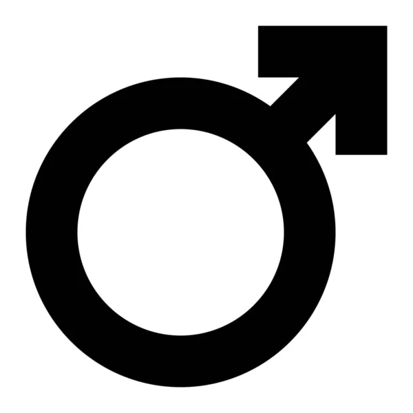 Gender Male Sex Icon Solid Style — Archivo Imágenes Vectoriales