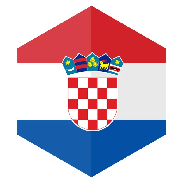 Country Croatia Design Icon Flat Style — Stock Vector