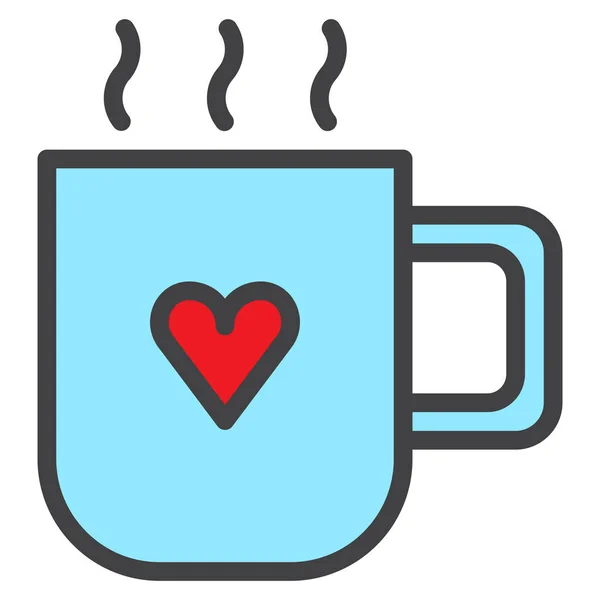 Mug Drink Heart Icon — Stock Vector