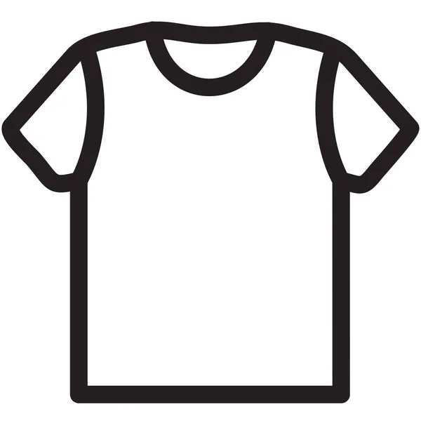 Kläder Skjorta Ikon Kontur Stil — Stock vektor