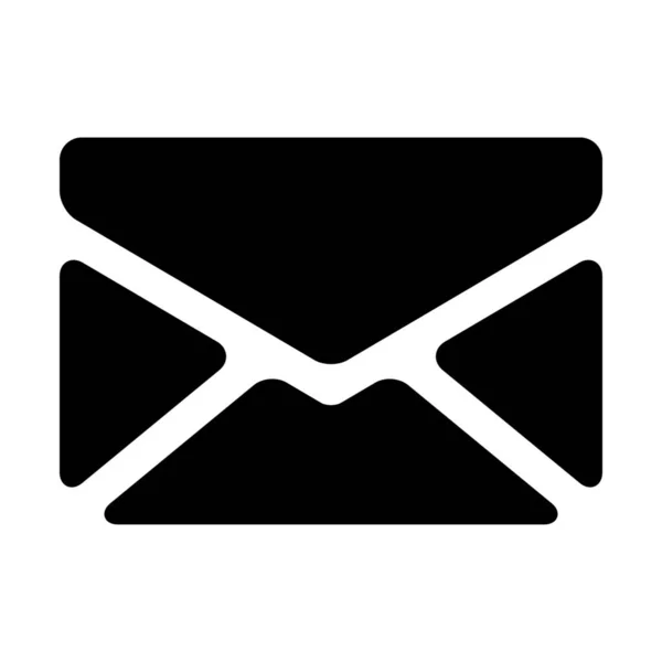 Mail Εικονίδιο Επιστολή Φάκελο Στερεά Στυλ — Διανυσματικό Αρχείο