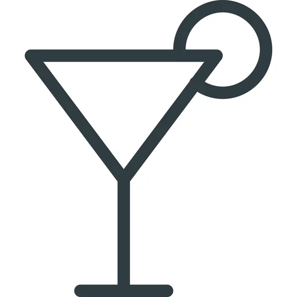 Cocktail Drink Drinks Icon Outline Style — Stock Vector