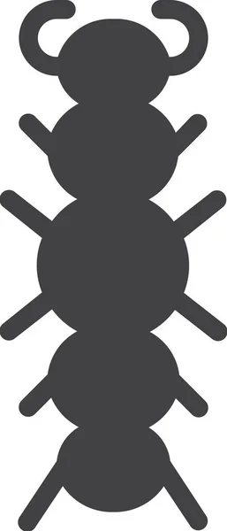 Icône Ravageur Insecte Chenille Dans Style Solide — Image vectorielle