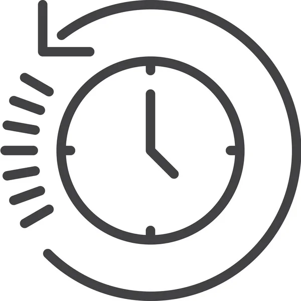 Rund Pfeil Uhr Symbol — Stockvektor