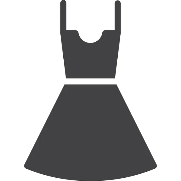 Vestido Ropa Icono Moda Estilo Sólido — Vector de stock