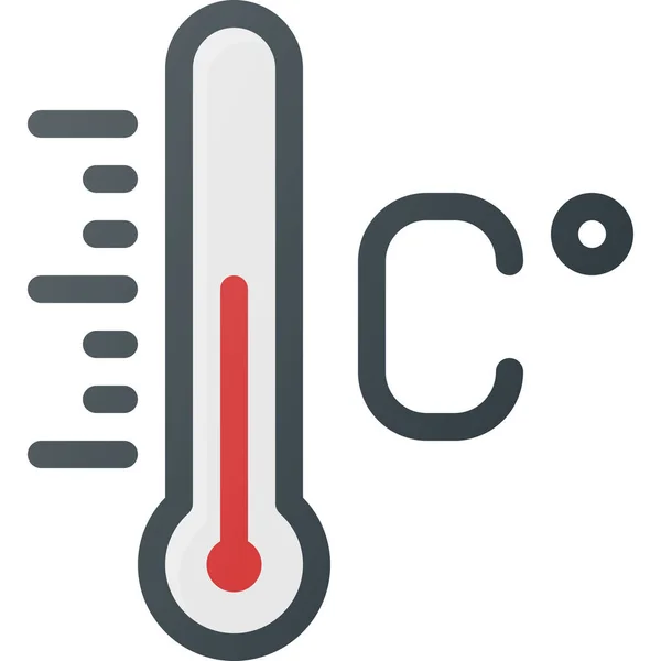 Celsius Grau Proibido Ícone Estilo Esboço Preenchido — Vetor de Stock