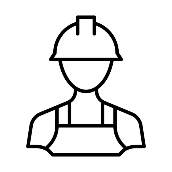 Icono Constructor Avatar Cuenta Estilo Esquema — Vector de stock