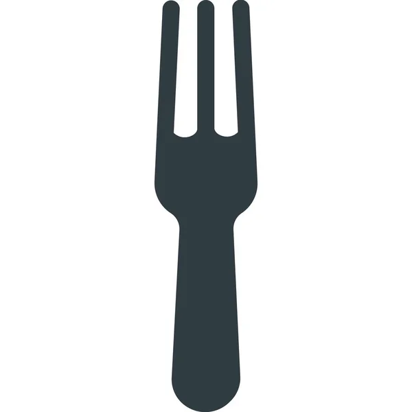 叉式厨房餐厅图标实感风格 — 图库矢量图片