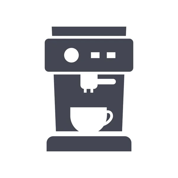 Getränk Frühstück Kaffee Ikone Soliden Stil — Stockvektor