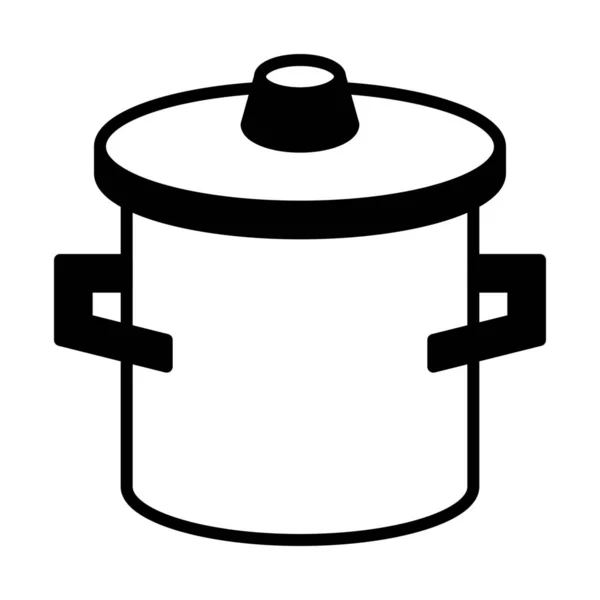 ソリッドスタイルで調理食品キッチンアイコン — ストックベクタ
