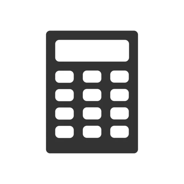 Calculadora Contable Icono Sólido Estilo Sólido — Vector de stock