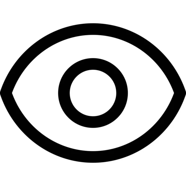 Ikona Zobrazení Očí Stylu Osnovy — Stockový vektor