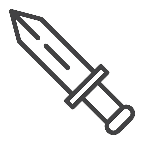Schlachtmesser Schwert Symbol Outline Stil — Stockvektor