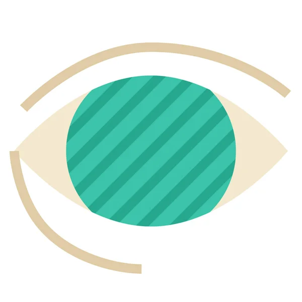 大麻の目緑内障のアイコンフラットスタイル — ストックベクタ