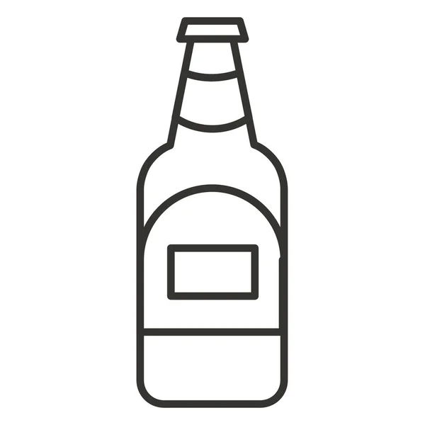 Alcohol Cerveza Bebida Icono Estilo Del Esquema — Vector de stock