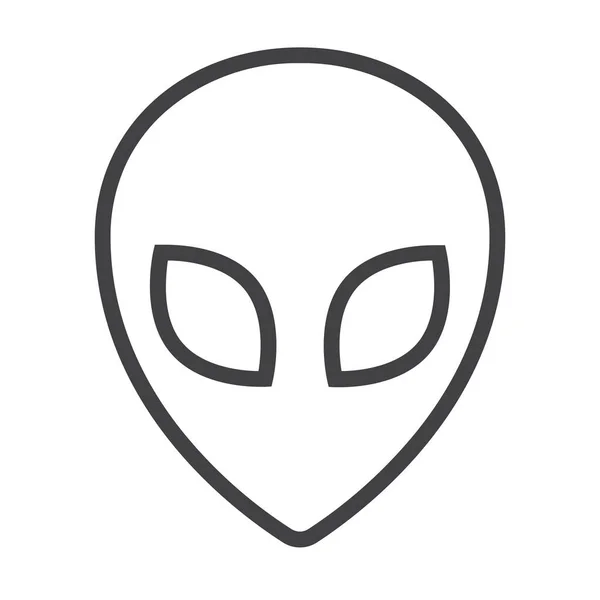 Främmande Ansikte Ufo Ikon — Stock vektor