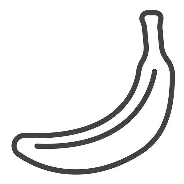 Bananenfruit Outline Icoon Outline Stijl — Stockvector