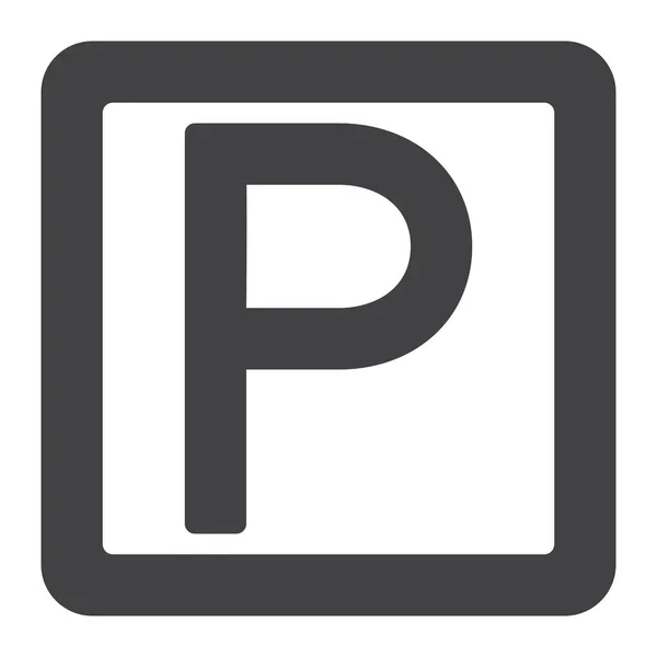 Área Estacionamiento Icono Tráfico — Archivo Imágenes Vectoriales
