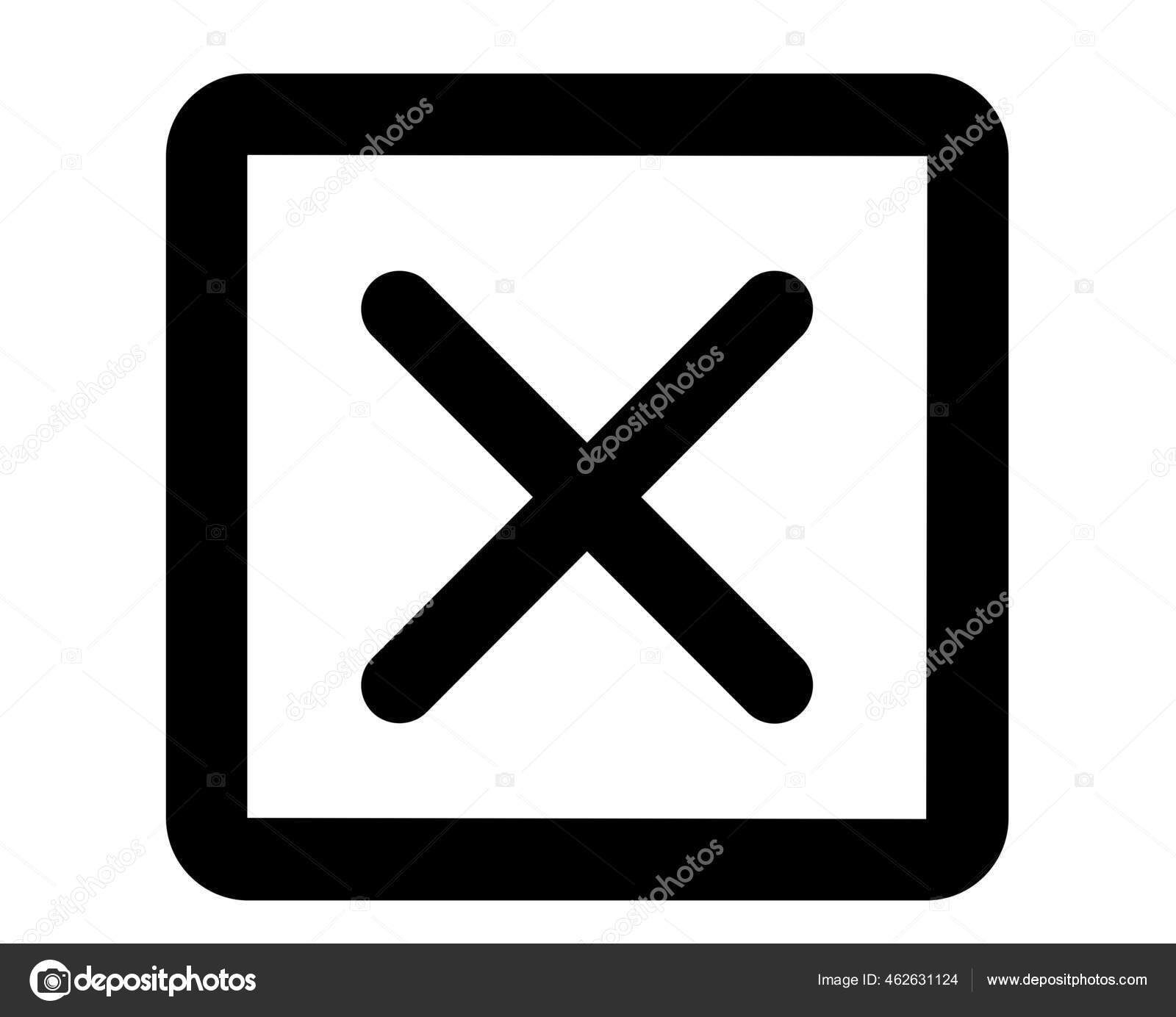 Checkbox Close Icon Solid Style Stock Vector by ©iconfinder 462631124