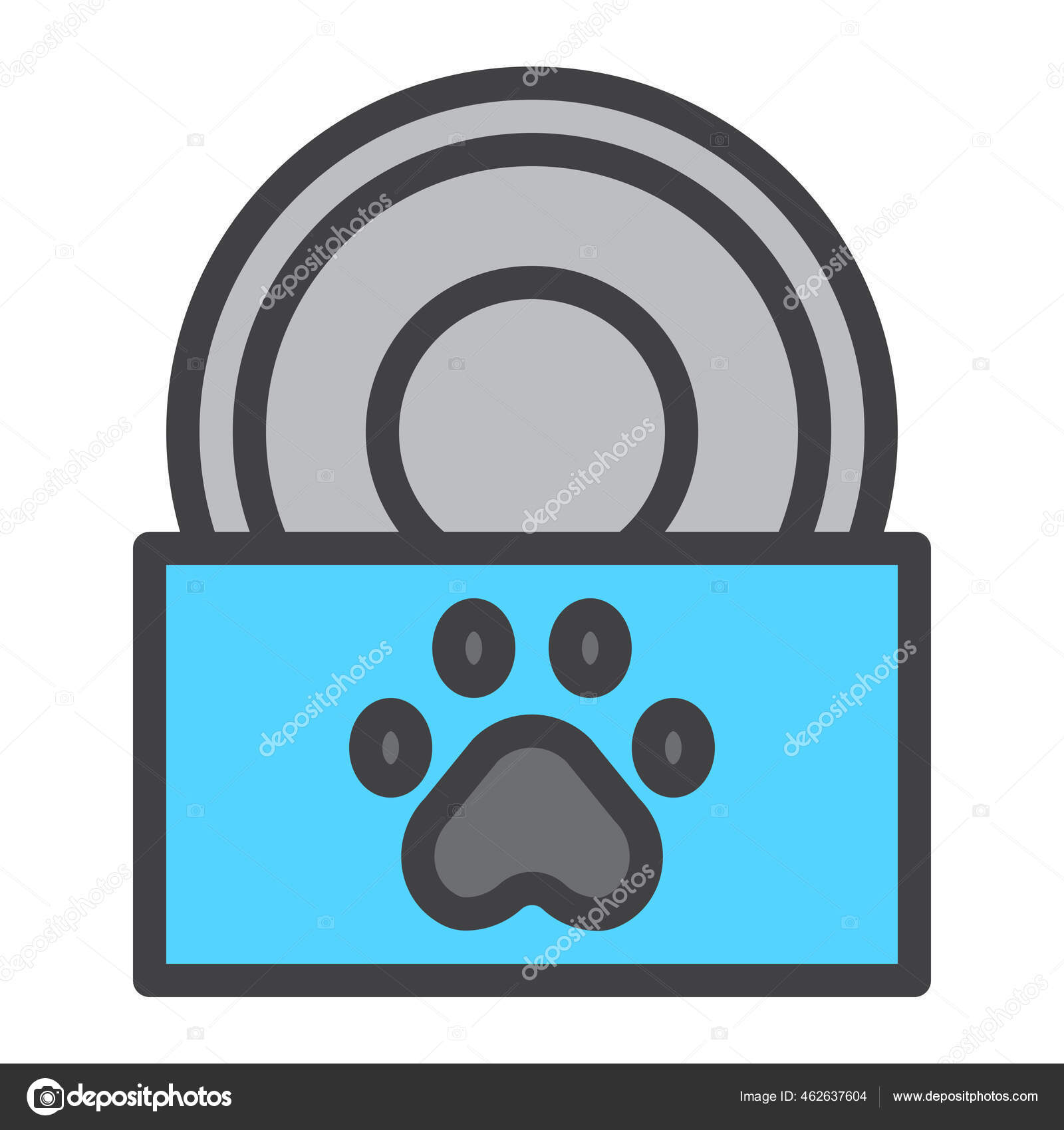 Cat Food Can Icon Stock Vector Image by ©iconfinder 462637604