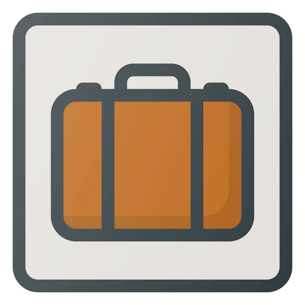 Gepäcksymbol Flughafen Ausgefülltem Outline Stil — Stockvektor