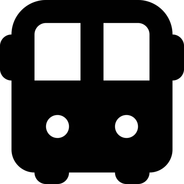 Autobús Ciudad Escuela Icono Estilo Sólido — Vector de stock