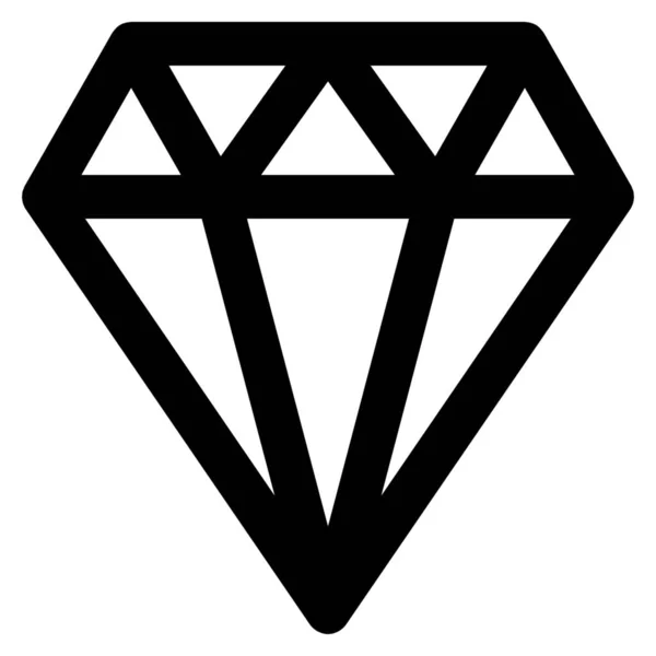 Voordeel Diamant Fijne Pictogram Contouren Stijl — Stockvector