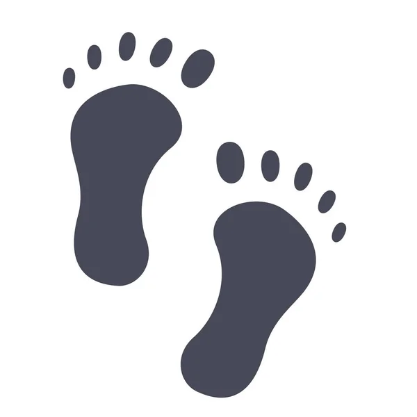 Foot Footsteps Step Icon Solid Style — Stock Vector