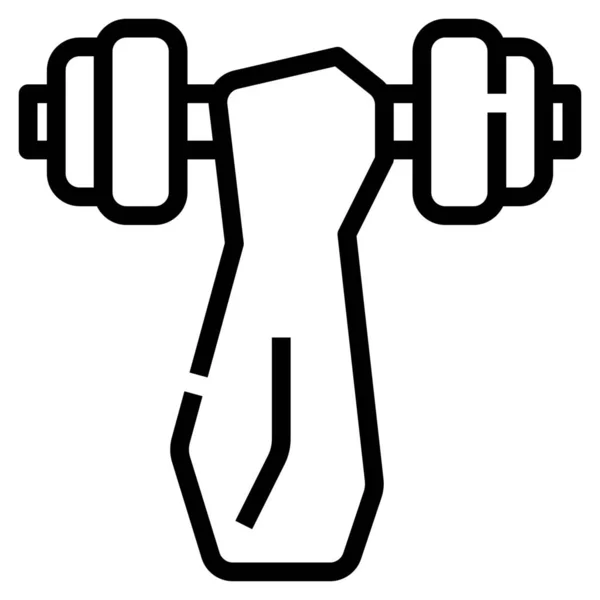 Avatar Dumbbell Exercise Icon — Stock Vector