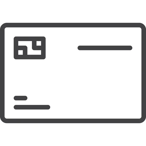 Chip Cartão Ícone Eletrônico Categoria Shopping Commerce — Vetor de Stock