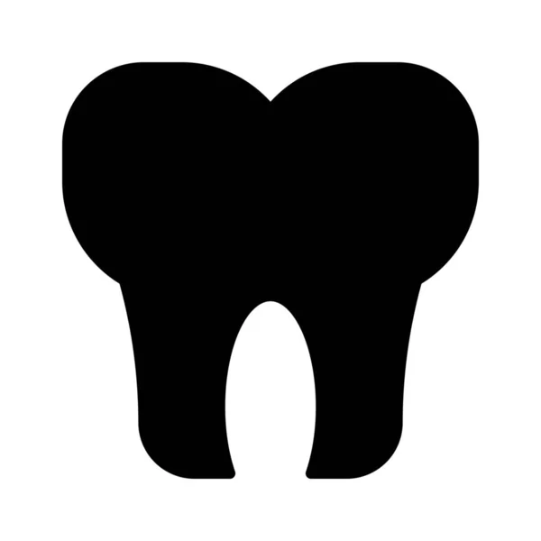 Ícone Estomatologia Odontológica Estilo Sólido —  Vetores de Stock