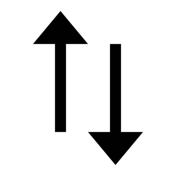 Pfeil Verbindungsdaten Symbol Outline Stil — Stockvektor