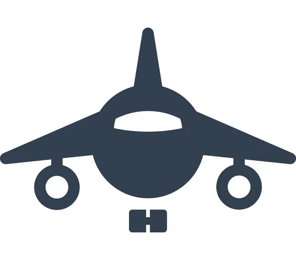Hava Taşımacılığı Simgesi Katı Stil — Stok Vektör