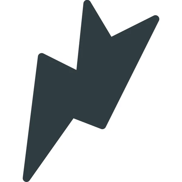 Flash Forcast Lightning Icon Solid Style — Stockvector