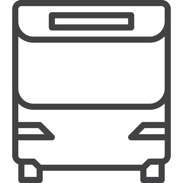 Autobús Icono Del Transporte Público Estilo Esquema — Vector de stock