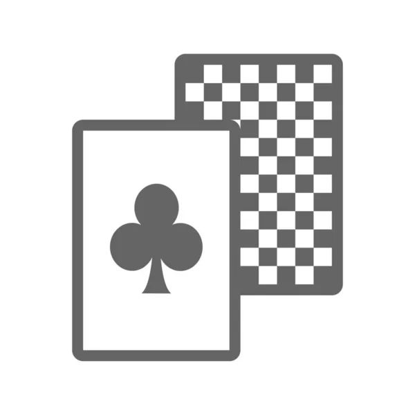 Tarjeta Casino Juego Icono Estilo Sólido — Vector de stock