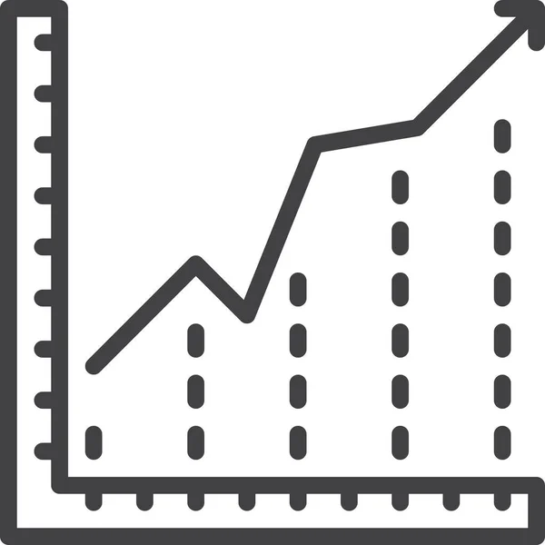 Diagrama Gráfico Icono Crecimiento Estilo Esquema — Vector de stock