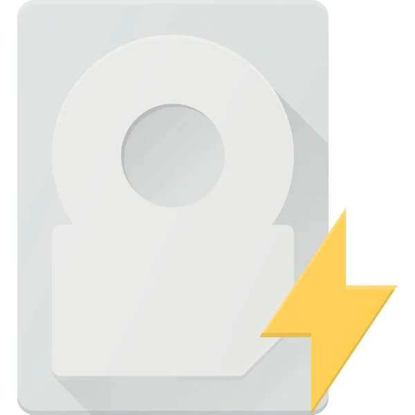 Disk Drive Fast Icon Flat Style — Stock Vector